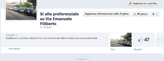 Sì alla preferenziale su Via Emanuele Filiberto. C’è la pagina Facebook (e la mozione in Municipio)